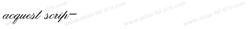 acquest scrip字体转换